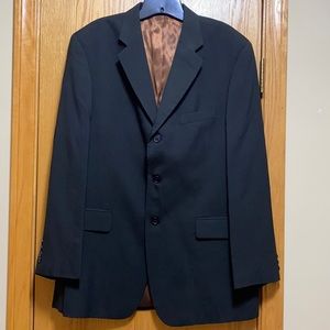 Men’s Black Pinstriped Suit Jacket